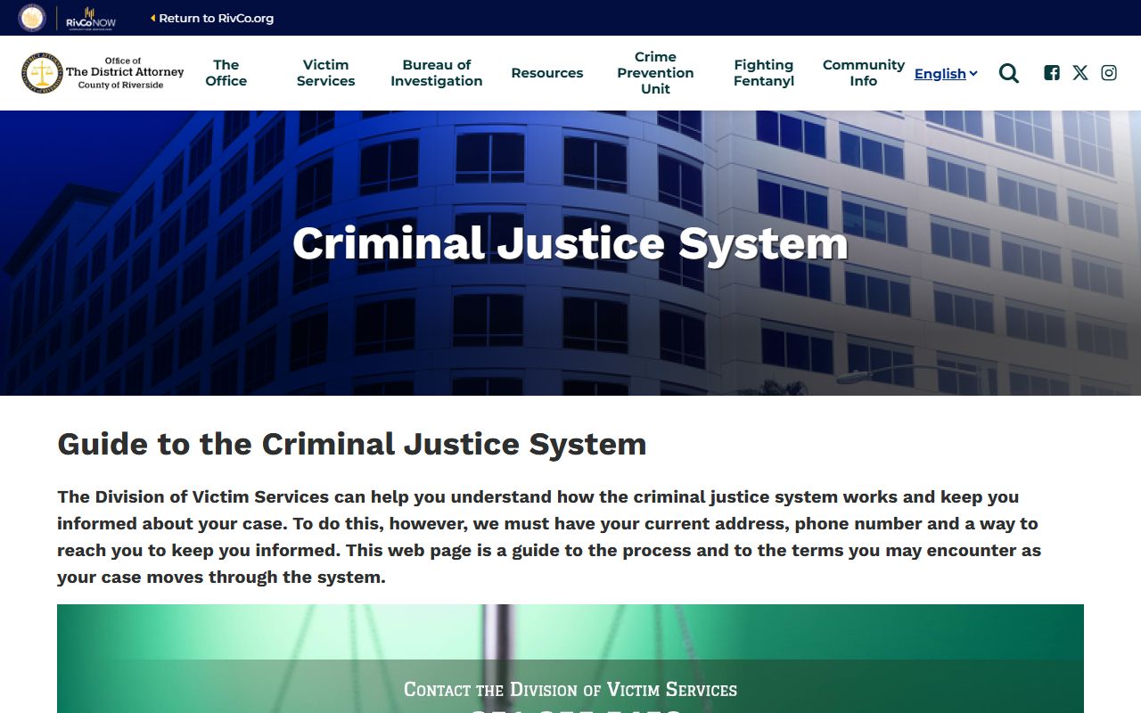 Riverside County District Attorney criminal justice process after jail arrest
